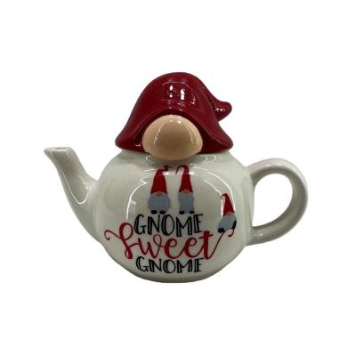 China WITH LID shaped Gnome ceramic kettle for holiday decoration for sale