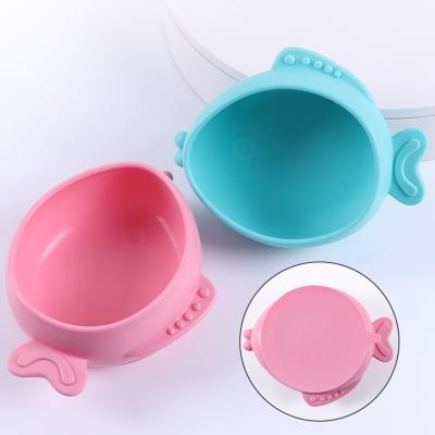 China Children's factory sells baby adsorbed silica gel bowl food grade production of anti - breaking tableware for sale