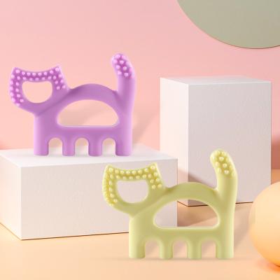 China hot wholesale new style 2022 silicone ring shape silicone baby teether toy bpa free silicone teether strap baby teether for sale