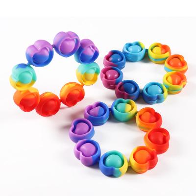 China Relieve Stress Anti-Anxiety Hot Selling Children's Toys Silicone Puzzle Noise Toys Stir I T Toy Press Bubbles To Relieve Pressure for sale