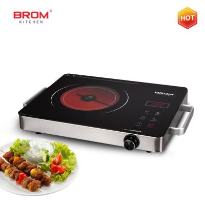 China Eco-friendly Hob Black Table 1 Electric BBQ Stove Grills Stainless Steel Shell Infrared Induction Cooker for sale