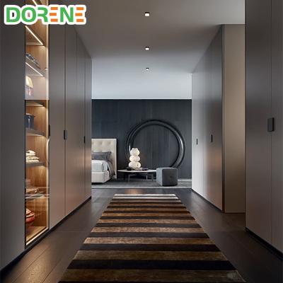 China 2021 Dorene Adjustable Modern Fashionable Bedroom (Size) Glass Wardrobe Designs for sale