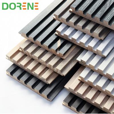 China 2021 Modern Durable Dorene High End Vinyl Fluted Wall Panels for sale