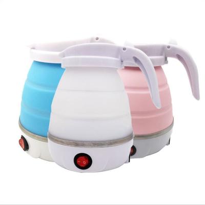 China New Style 360 ​​Degree Low Home Rotating Mini Food Silicone Kettle Travel Automatic Power Off Simple Operation Folding Electric Kettle for sale