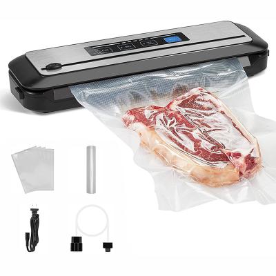 China High Efficiency Mini Household Vacuum Food Sealer Portable Vacuum Sealer Machine with 10 Vacuum Bags for sale