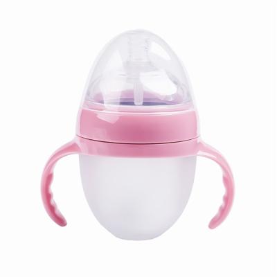 China BPA Free Wholesale Eco Wide Neck Feeding Bottle Baby Feeding Bottle Silicone Baby Bottle for sale