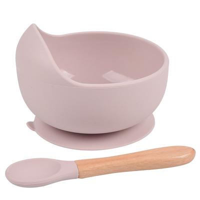 China Baby Feeding Eating Child Training Tableware Safe Silicone Baby Eating Set Baby Feeding Bowl Set Child Suction Set Silicone Strong Baby Tableware for sale