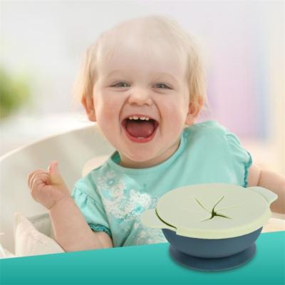 China Baby Drinking Feeding Training BPA Silicone Free Colorful Baby Feeding Tableware Suction Bowl Eco-Friendly for sale