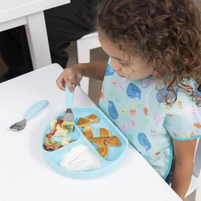 China Baby Feeding Eating Training Food Grade Suction Silicone Dish Eco Friendly Silicona Toddler Dinner Feeding Baby Eating Dishes Baby Divided Dish for sale