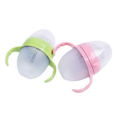 China Bulk Baby Products Hot Sale BPA Free Silicone Baby Bottle Hands Free Bottles for sale