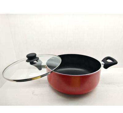 China Durable Non Sustainable Pressed Aluminum Stick Kitchen Cookware Set for sale