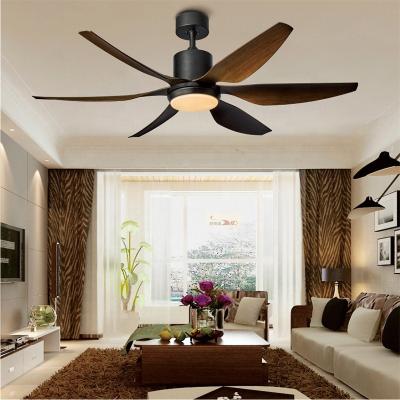 China Industrial Ceiling Fan Light With Industrial 6 Wood Blade And Remote Control for sale