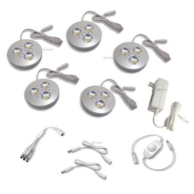 China Dimmable Modern Slim Aluminum Round Led Puck Lights With Dimmer Touch Switch for sale