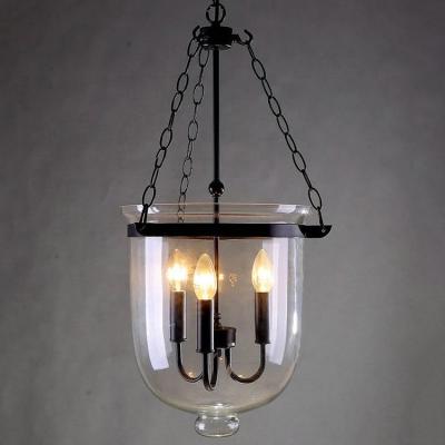 China American Vintage Clear Glass Industrial Loft Retro Pendant Lamp Retro Style Hanging Lamp for sale