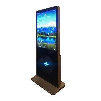 China restaurant holographic wireless contrall 3d led fan screen stand poster led display digital led poster P2.5 1900mm*740mm for shopping store for sale