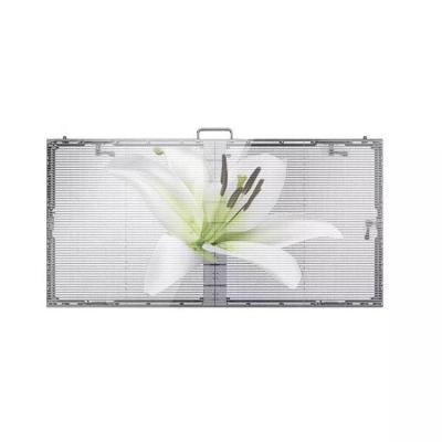 China Window Exterior Wall Decoration Cecile High Brightness Outdoor Glass Screen P3.91*7.8 Hd Transparent Led Super Mall Cabinets for sale