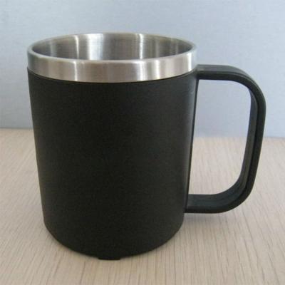 China Sustainable Stainless Steel 220ml Thermal Coffee Mug With Plastic Outer for sale