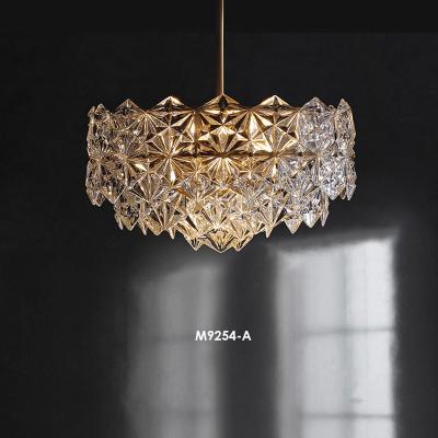 China American style modern decorative luxury brushed brass and murano jewel crystal glass chandelier for bedroom for sale