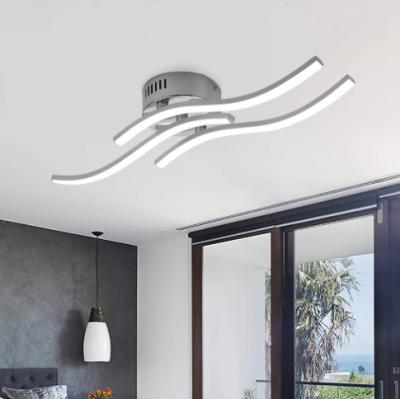 China Surface mounted elegant curved design ceiling lamp, modern LED ceiling lights, 220V, 18W/24W, 4000K, for aisle ceiling led light living room for sale