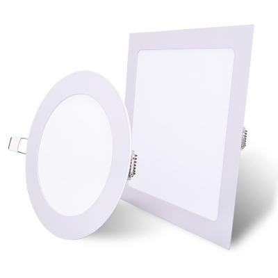 China Modern High Quality 24W 18W 15W 12W 3W Led Panel Light Round 6W Recessed Led Panel Light 6500K Flux Mount Warm White Panel Light for sale