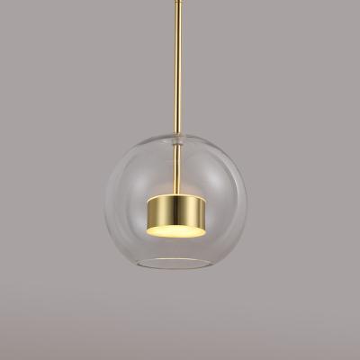 China Modern Modern Chrome Hanging Pendant Lights Kitchen Indoor Home Bar Mini Pendant Light With Glass for sale