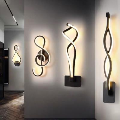 China Modern Modern Decorative Wall Light Bedroom Living Room Style Aluminum Nordic Indoor Led Wall Lamp for sale