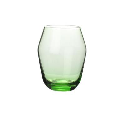 China New Design Custom Green Champagne Flutes Drinking Glass Cup Wine Glass Tumbler Colorful for sale