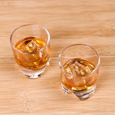 China 110ml Thick Clear Beer Whiskey Bar KTV Foreign Wine Glass Cup Can Be Customized LOGO for sale