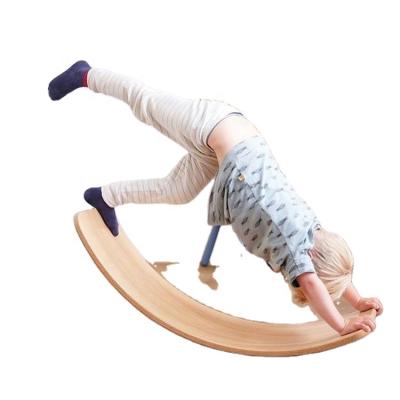 China Toy Kid Yoga Wooden Waldorf Educational Shimmy Balance Curvy Board Toys for Children for sale