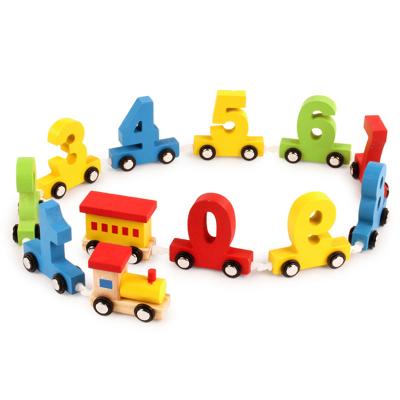 China Educational Toy 12pcs Digital Number Wooden Train Toy For Toddlers for sale