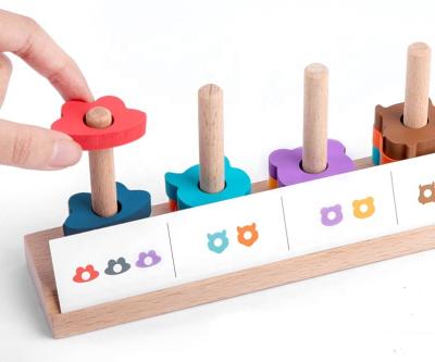 China Educational Toy Children's Wooden S Shapes Cognitive Sorting and Matching Toys Sorter Montessori OEM Educational Recognition Stacker for sale