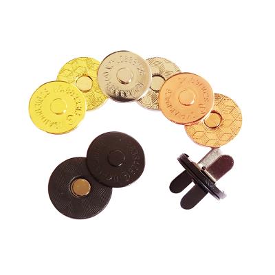 China Wholesale Purse Hardware Metal Buckle Magnet Leather Slim Sewing Button Slim Magnetic Snap Closure For Clothing Bags for sale