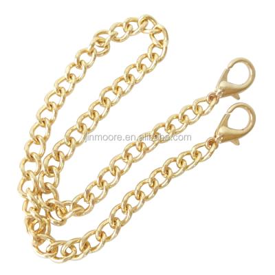 China Purse Gold Metal Hanging Restrictor Chain With Lobster Clasp For Purse Craft for sale