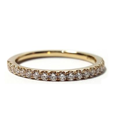 China Round Natural Yellow Single Diamond Fine Jewelry Band Ring 18k Gold Exceptional Gypsy Causal CLASSIC For Lady Daily Use for sale