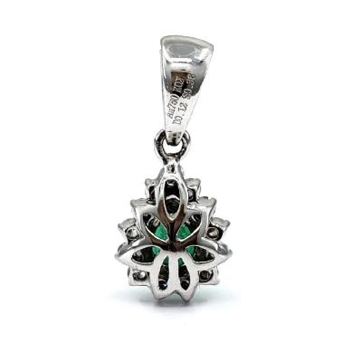 China Classic KOK CLASSIC High End Jewelry Design Real Diamond Semi Mount Pendant Charm for Pear Shape Gemstone or Color Stone for sale