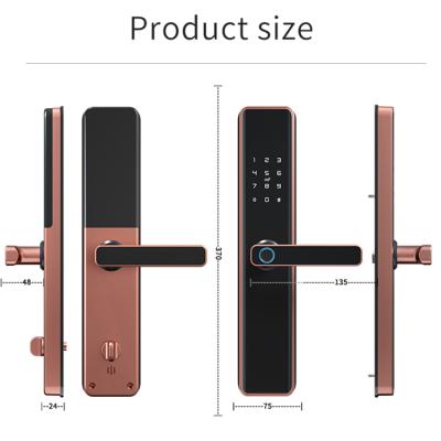 China Tuya APP Shuwei China Manufacturer Keyless Remote Control Fingerprint Bedroom Smart Door Lock for sale