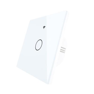 China New Style Glass+PC Shuwei New Style Black Gold Mini Light Switch Eu Standard Wifi Wall Tempered White Smart Switch Automatically for sale