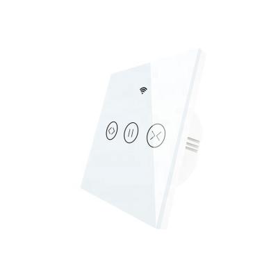 China ABS Voice Control Flame Retardant Smart Switch Curtain Switch Wifi Control / Tuya APP Remote Control EU Standard Smart Life for sale