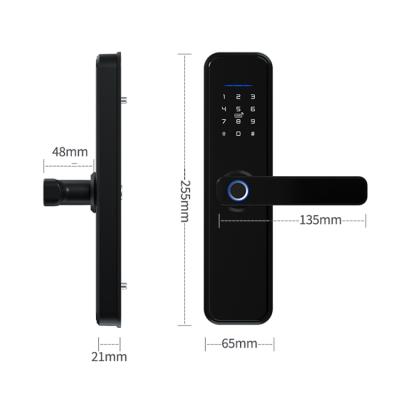 China Shuwei Good Quality Modern Home Security Wifi Tuya Alexa Fingerprint Door Locks for Home for sale