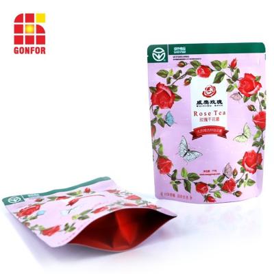 China Eco Waterproof Moisture Proof Printed Wrapped Holder Up Tea Bag Packing Pouch Ziplock Packaging Design For Sale for sale