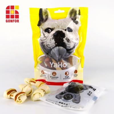 China Custom Food Packaging Moisture Proof Plastic Dry Bag Dog Pet Smell Proof Clear Printing Stand Up Pouch With Logo for sale