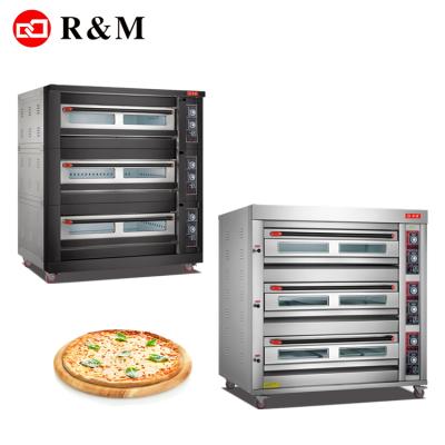 China 3 Deck Synchronized Bakery Equipment Commercial Stone Oven Baking Steamer, Lebanese Bread Baking Oven for sale