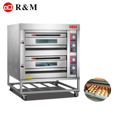 China 2 deck 4 tray timed commercial gas oven for sale, food cooking gas oven for sale for sale