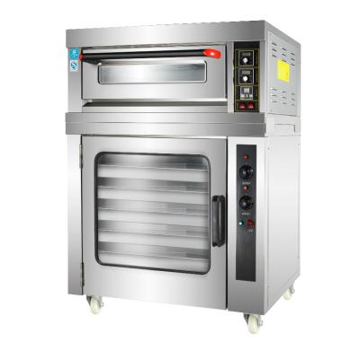 China One deck combination 2 in1 electric timed oven with proofer oven combi oven proofing machine for sale