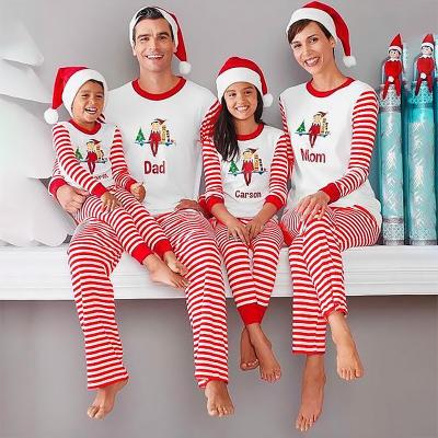 China 2021 Thermal Christmas Family Wear Set Kid Women Men Long Sleeve Long Christmas Design Family Long Pant Pajama Set for sale