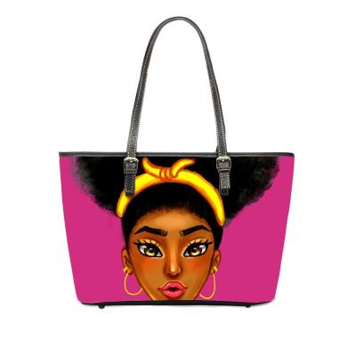 China Waterproof Portable Women's Bag Fashion Girl Shoulder Bag African Pattern Customization Bag for sale