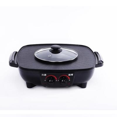 China Easily Assembled Kitchen Appliances Good Quality Electric Grill Pan With Glass Cover for sale