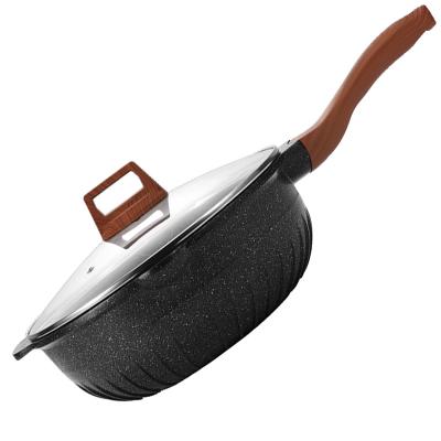 China Cheap custom round cast iron frying pan muti-fuctional sale muti-fuctional fry pan viable hot wok pan for sale