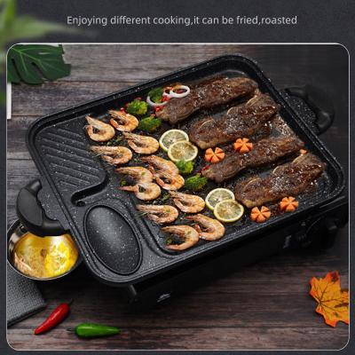 China Not Easily Cleaned Stick Barbecue Grill Korea Grill Pan Indoor Smokeless BBQ for sale