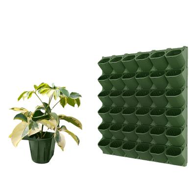 China Decoraive Beautiful and Clean Air Plastic Gardening Self Watering Garden Wall Planter Vertical Planting Garden Indoor Outdoor Flower Pot for sale